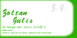 zoltan gulis business card